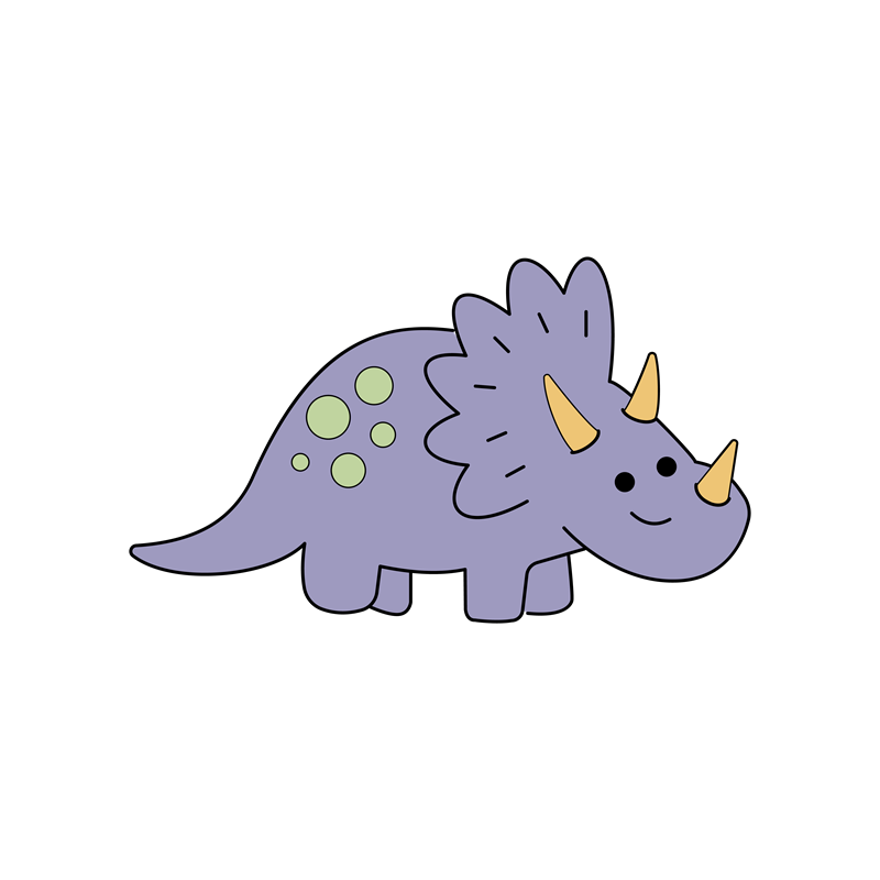 Trixi, la triceratops mascota de Simo & Gena